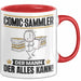 Comic-Sammler Tasse Geschenk für Comic-Sammler Der Mann Der Alles Kann Geschenkidee zum Geburtstag Rot Trendation