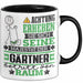 Gärtner Geschenk Tasse Lustiger Spruch Erheben Sie Sich Der Gärtner Betritt den Raum Schwarz Trendation