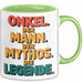 Onkel Sarkastisch Sarkasmus Tasse Geschenk Lustige Geschenkidee Spruch Onkel Der Mann Der Mythos Die Legende Grün Trendation