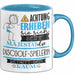 Discgolf-Spielerin Tasse Geschenk Lustiger Spruch Bitte Erheben Sie Sich Seine Majestät Die Discgolf-Spielerin Betritt Den Raum Blau Trendation