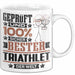 Triathlet Geschenk Lustiger Spruch für Triathlet Geschenkidee Bester Triathlet Der Welt Weiß Trendation