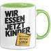 Deutschlehrer Unterricht Tasse Geschenk Lustige Geschenkidee Spruch "Wir Essen Jetzt Kinder" Satzzeichen Retten Leben Grün Trendation