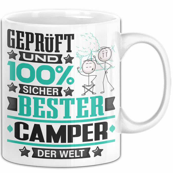 Camper Geschenk Lustiger Spruch für Camper Geschenkidee Bester Camper Der Welt Weiß Trendation