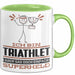 Triathlet Geschenk Tasse Ich Bin Triathlet Aber Sag Doch Einfach Superheld Lustige Geschenkdiee für Triathlet Kaffee-Becher Grün Trendation