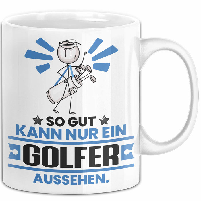 Golfer Geschenk Tasse So Gut Kann Nur Ein Golfer Aussehen Geschenkidee Kaffee-Becher Weiß Trendation