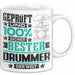 Drummer Geschenk Lustiger Spruch für Drummer Geschenkidee Bester Drummer Der Welt Weiß Trendation