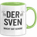 Sven Tasse Geschenk Der Sven Macht Dat Schon Geschenkidee Geburtstag Ruhrpott Grün Trendation