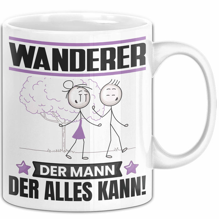 Wanderer Tasse Geschenk für Wanderer Der Mann Der Alles Kann Geschenkidee zum Geburtstag Weiß Trendation