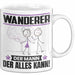 Wanderer Tasse Geschenk für Wanderer Der Mann Der Alles Kann Geschenkidee zum Geburtstag Weiß Trendation