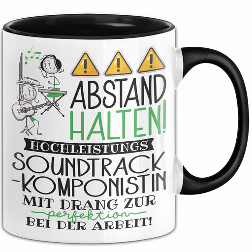 Soundtrack-Komponistin Tasse Geschenk Lustig Abstand Halten Hochleistungs-Soundtrack-Komponistin Mit Drang Zur Perfektion Bei Der Arbeit Trendation