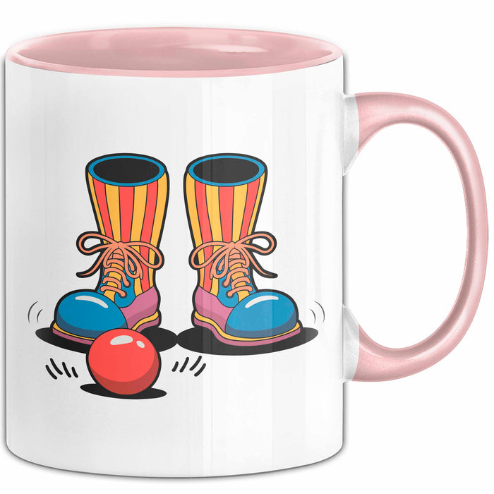 Clown Tasse Geschenkidee für Zirkus und Humorliebhaber Rosa Trendation