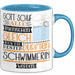 Schwimmerin Geschenk Becher Tasse Gott Schuf Alle Menschen Gleich Nur Die Besten Durfeten Schwimmerin Werden Geschenkidee Lustig Blau Trendation