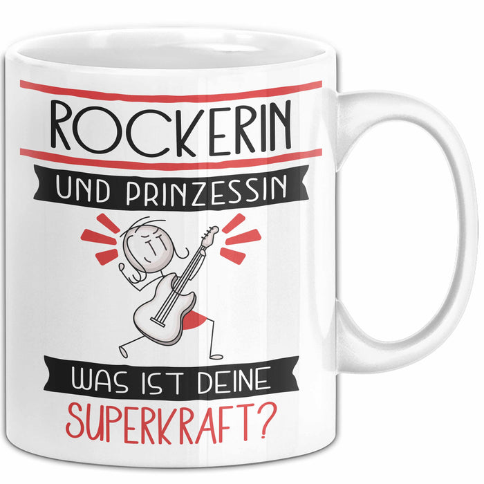Rockerin Und Prinzessin Tasse Geschenk Für Eine Rockerin Geburtstag Was Ist Deine Superkraft Weiß Trendation