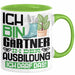 Gärtner Ausbildung Tasse Geschenk Ich Bin Gärtner In Der Ausbildung Ich Darf Das Geschenkidee Spruch Grün Trendation