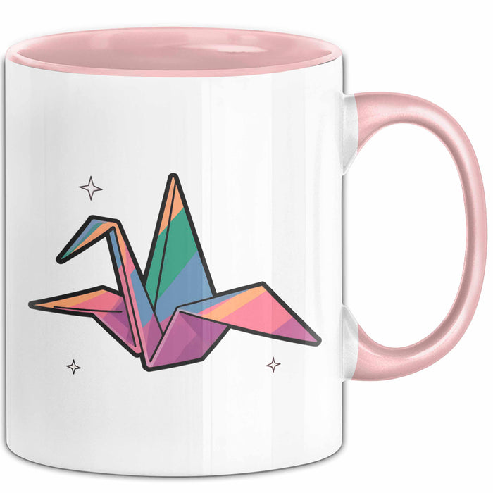 Origami Fan Tasse Geschenk Lustige Geschenkidee Spruch Für Papier Künstler Rosa Trendation