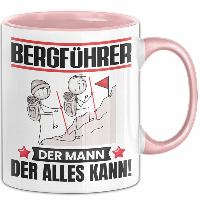 Bergführer Tasse Geschenk für Bergführer Der Mann Der Alles Kann Geschenkidee zum Geburtstag Rosa Trendation