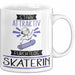 Skaterin Tasse Geschenk Becher Stark Attraktiv Furchtlos Skaterin Lustige Geschenkidee Weiß Trendation