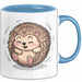 Igel Liebhaber Tasse Geschenkidee für Tierfreunde Blau Trendation