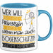 Bogenschützin Tasse Geschenk Spruch Wer Will Schon Prinzessin Sein Wenn Man Auch Bogenschützin Sein Kann Blau Trendation