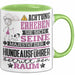Hundeausführer Geschenk Tasse Lustiger Spruch Erheben Sie Sich Der Hundeausführer Betritt den Raum Grün Trendation