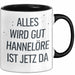Hannelore Tasse Geschenk Alles Ist Gut Hannelore Ist Jetz Da Geschenkidee Becher mit Name Schwarz Trendation