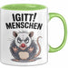 Sarkastischer Sarkasmus Introvertierter Tasse Geschenk Lustige Geschenkidee Spruch Igitt Menschen Grün Trendation