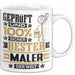 Maler Geschenk Lustiger Spruch für Maler Geschenkidee Bester Maler Der Welt Weiß Trendation