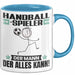 Handballspieler Tasse Geschenk für Handballspieler Der Mann Der Alles Kann Geschenkidee zum Geburtstag Blau Trendation