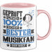 Musikfan Geschenk Lustiger Spruch für Musikfan Geschenkidee Bester Musikfan Der Welt Rosa Trendation