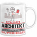 Architekt Geschenk Tasse Ich Bin Architekt Aber Sag Doch Einfach Superheld Lustige Geschenkdiee für Architekt Kaffee-Becher Weiß Trendation