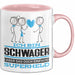 Schwager Geschenk Tasse Ich Bin Schwager Aber Sag Doch Einfach Superheld Lustige Geschenkdiee für Schwager Kaffee-Becher Rosa Trendation