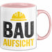 Bauleiter Bauunternehmer Tasse Geschenk Lustige Geschenkidee Spruch Bau Aufsicht Rosa Trendation