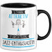 Jazz-Enthusiastin Tasse Geschenk Becher Stark Attraktiv Furchtlos Jazz-Enthusiastin Lustige Geschenkidee Trendation
