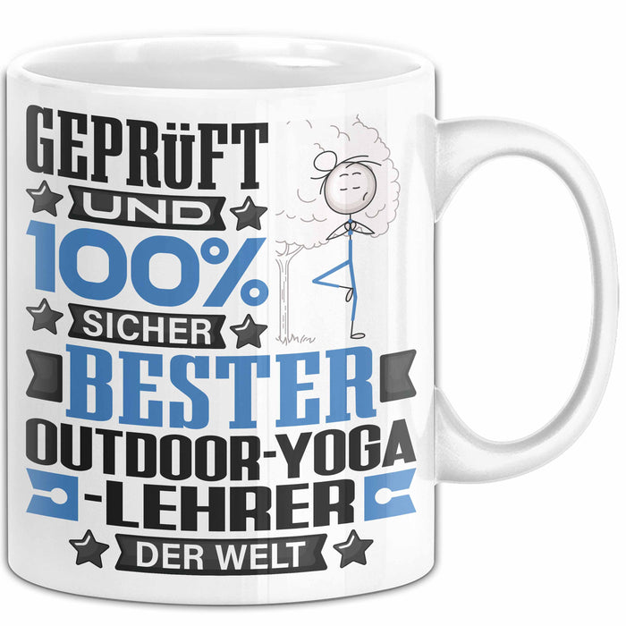 Outdoor-Yoga-Lehrer Geschenk Lustiger Spruch für Outdoor-Yoga-Lehrer Geschenkidee Bester Outdoor-Yoga-Lehrer Der Welt Weiß Trendation