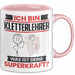 Kletterlehrer Tasse Geschenk für Kletterlehrer Geburtstag Lustiger Spruch Kaffee-Becher Was Ist Deine Superkraft Rosa Trendation
