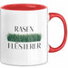 Garten Pflanzen Gärtner Tasse Geschenk Lustige Geschenkidee Spruch Rasenflüsterer Rot Trendation