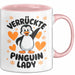 Pinguin Tier Tasse Geschenk Lustige Geschenkidee Spruch Verrückte Pinguin Lady Rosa Trendation