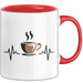 Kaffee Junkie Tasse Geschenkidee für Koffeinliebhaber Rot Trendation