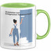 Schüler Abschluss Tasse Geschenk Lustige Geschenkidee Spruch Gratulation Zum Erfolgreichen Tapetenwechsel Grün Trendation