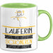 Läuferin Weil Es Keinen Schöneren Beruf Gibt Tasse Geschenk für Eine Läuferin Lustig Grün Trendation