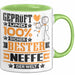 Neffe Geschenk Lustiger Spruch für Neffe Geschenkidee Bester Neffe Der Welt Grün Trendation