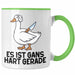 Dank Meme Tasse Ganz Gans Besitzer Wortspiel Es Ist Gans Hart Gerade Geschenkidee Depressionen Grün Trendation
