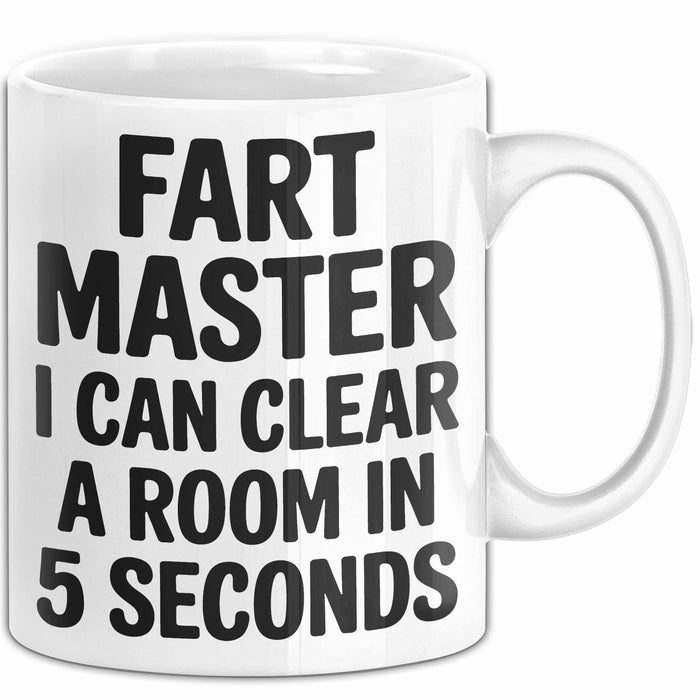 Furz Tasse Geschenk Fart Master I Can Clear A Room Geschenkidee Lustig Weiß Trendation