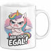 Sarkastisches Einhorn Tasse Geschenk Lustige Geschenkidee Spruch Mir Doch Egal Weiß Trendation