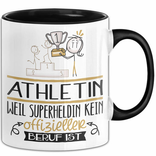 Athletin Geschenk Tasse Lustiger Spruch Athletin Weil Superheldin Kein Offizieller Beruf Ist Geschenkidee Trendation