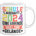 Schule Geschafft Abschluss Abi Tasse Geschenk 2025 Eine Legende Geht Vom Gelände Weiß Trendation