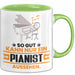 Pianist Geschenk Tasse So Gut Kann Nur Ein Pianist Aussehen Geschenkidee Kaffee-Becher Grün Trendation