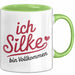 Silke Tasse Geschenk Ich Bin Vollkommen Silke Geschenkidee Geburtstag Grün Trendation