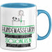 Hundemasseurin Weil Es Keinen Schöneren Beruf Gibt Tasse Geschenk für Eine Hundemasseurin Lustig Blau Trendation