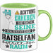 Rätselfan Geschenk Tasse Lustiger Spruch Erheben Sie Sich Der Rätselfan Betritt den Raum Grün Trendation